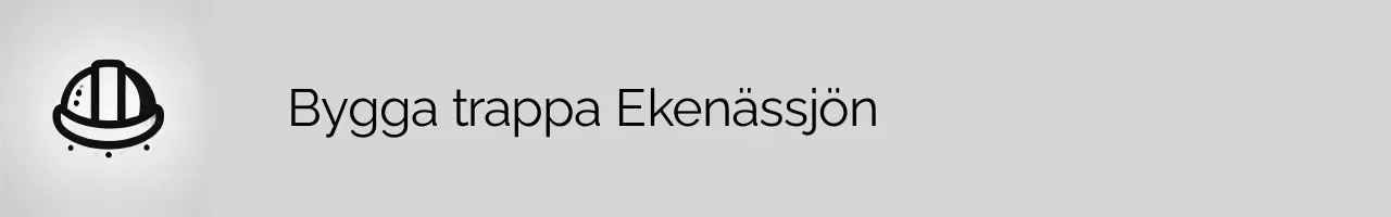 Bygga trappa Ekenässjön